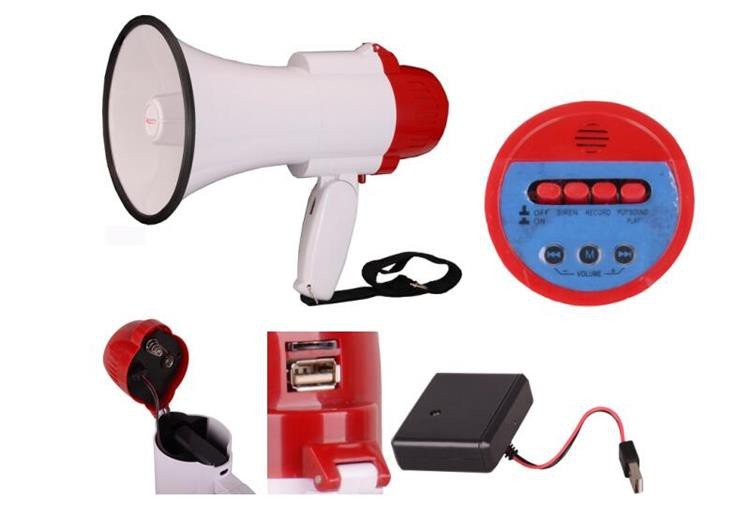 Megafone Amplificador De Voz Profissional Usb Recarregavel Kaizu