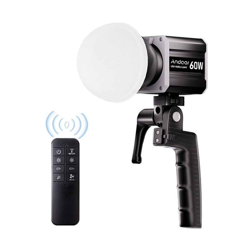 Iluminador Andoer 60W COB Tri‑Color LED Video Light Iluminador Andoer 60W COB Tri‑Color LED Video Light