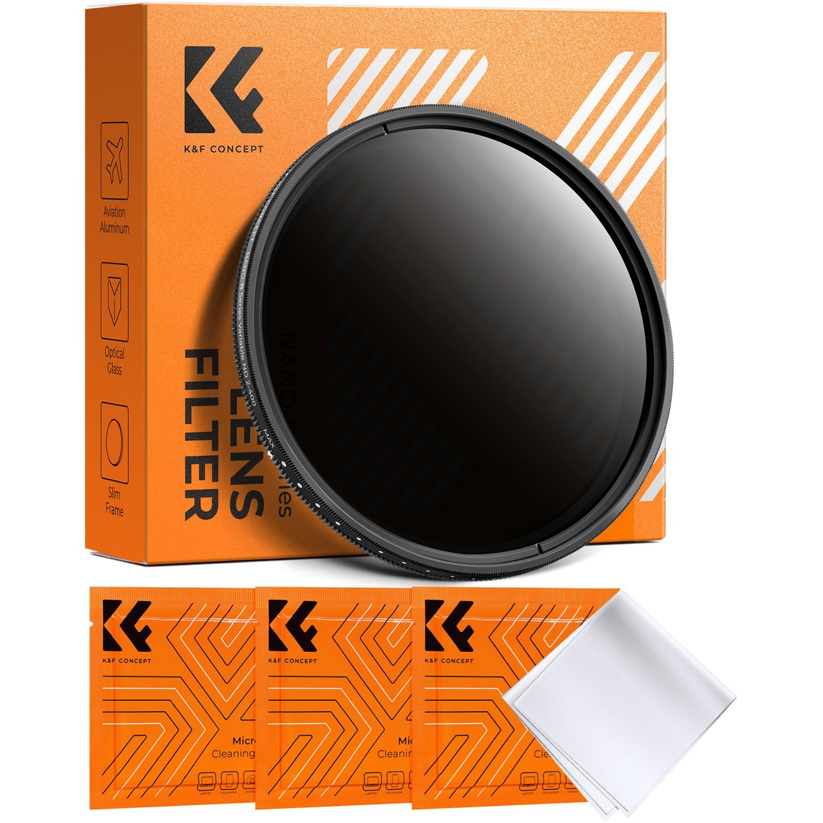 Filtro K&F Concept - ND2-400 Variável 55mm